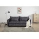 SOFA ROZKŁADANA APARTAMENT 215 CM WELUR SZARY