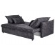 SOFA ROZKŁADANA APARTAMENT 215 CM WELUR SZARY