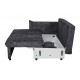 SOFA ROZKŁADANA APARTAMENT 215 CM WELUR SZARY