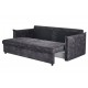 SOFA ROZKŁADANA APARTAMENT 215 CM WELUR SZARY