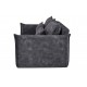 SOFA ROZKŁADANA APARTAMENT 215 CM WELUR SZARY
