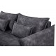 SOFA ROZKŁADANA APARTAMENT 215 CM WELUR SZARY
