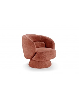 FOTEL OBROTOWY BOSSA NOVA BOUCLE CZERWONY
