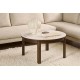 STOLIK KAWOWY SOUTHAMPTON 90X45 CM CERAMIKA KREMOWA