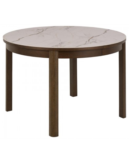 STÓŁ ROZKŁADANY SOUTHAMPTON 120X75 CM CERAMIKA KREMOWA