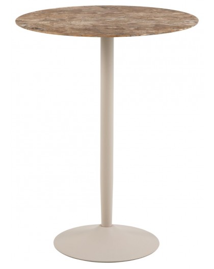 STÓŁ BAROWY MALTA 80 CM CERAMIKA BRĄZOWA