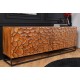 KOMODA VULCANO MOZAIKA 177X38 CM MANGO CZARNO-BIAŁA