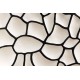 KOMODA VULCANO MOZAIKA 177X38 CM MANGO CZARNO-BIAŁA
