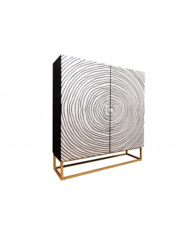 KOMODA ZEN CIRCLE 100X38 CM MANGO BRĄZOWA