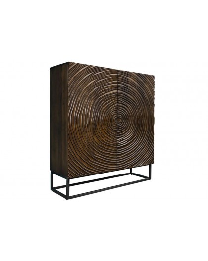 KOMODA ZEN CIRCLE 100X38 CM MANGO BRĄZOWA