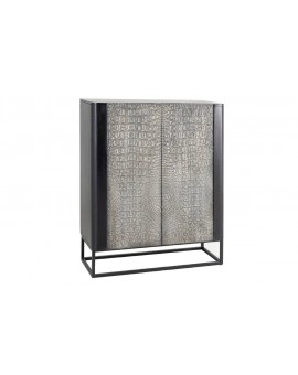 KOMODA KROKODYL 100X38 CM MANGO CZARNO-SZARA