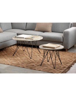 STOLIK KAWOWY PRUNUS 80X80CM MARMUR