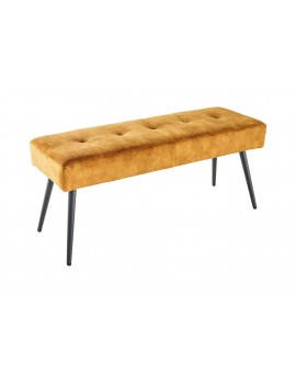 ŁAWKA BOUTIQUE 100X35 CM WELUR MUSZTARDOWO-ŻÓŁTY