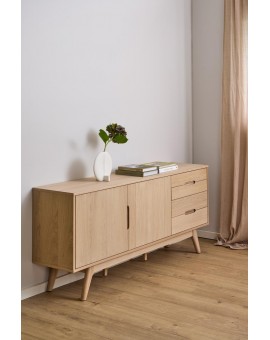 KOMODA MARTE 180X40CM DĄB BIELONY