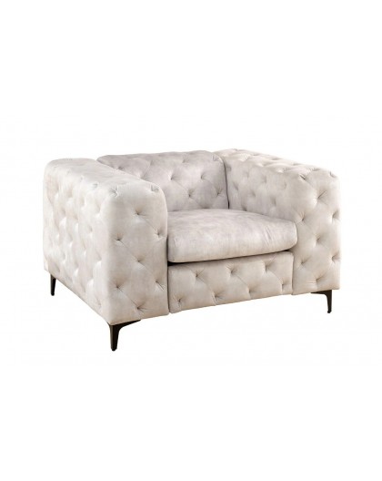 FOTEL MODERN BAROCK WELUR BEŻOWY