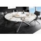 STÓŁ SPIN 150 CM CERAMICZNY BIAŁY KAMIEŃ