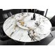 STÓŁ SPIN 150 CM CERAMICZNY BIAŁY KAMIEŃ