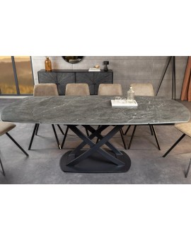 STÓŁ ROZKŁADANY INCEPTION 130-190X90 CM CERAMICZNY SZARY