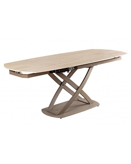 STÓŁ ROZKŁADANY INCEPTION 130-190X90 CM CERAMICZNY BEŻOWY