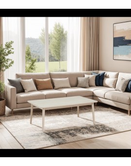 STOLIK KAWOWY NYBORG 125X70CM DĄB BIELONY