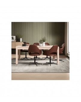 KRZESŁO OBROTOWE LUNA EKOSK&Oacute;RA JASNOBRĄZOWE