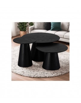STOLIK KAWOWY TANGO 45CM DĄB CZARNY