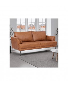 SOFA 3-OSOBOWA SOUL SKÓRA BRĄZOWA