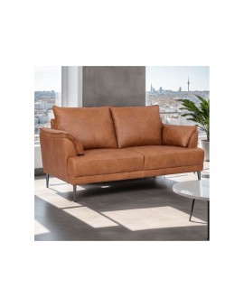 SOFA 2-OSOBOWA SOUL SKÓRA BRĄZOWA