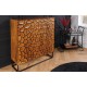 KOMODA VULCANO MOZAIKA 100X38 CM MANGO CZARNO-BRĄZOWA