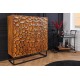 KOMODA VULCANO MOZAIKA 100X38 CM MANGO CZARNO-BRĄZOWA