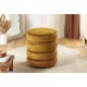 PUF VOQUE 41 CM WELUR MUSZTARDOWY