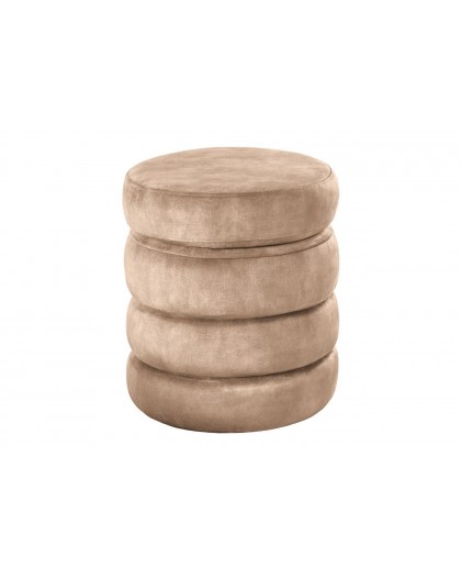 PUF VOQUE 41 CM BOUCLE WELUR BEŻOWY