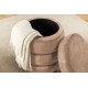 PUF VOQUE 41 CM BOUCLE WELUR BEŻOWY