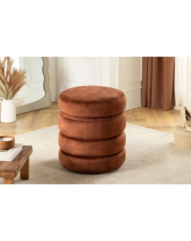 PUF VOQUE 41 CM WELUR BRĄZOWY