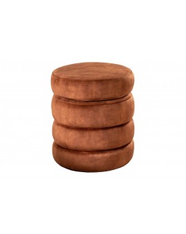 PUF VOQUE 41 CM WELUR BRĄZOWY