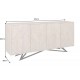 KOMODA METROPOLITAN 170X38 CM MANGO BIELONE