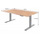 BLAT BIURKA MAMMUT 160X80 CM PALISANDER