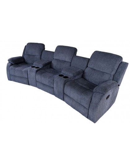 FOTEL 3 OSOBOWY HOLLYWOOD SZARY