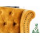 FOTEL CHESTERFIELD MUSZTARDOWY WELUR 