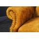 FOTEL CHESTERFIELD MUSZTARDOWY WELUR 