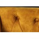 FOTEL CHESTERFIELD MUSZTARDOWY WELUR 
