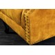 FOTEL CHESTERFIELD MUSZTARDOWY WELUR 