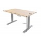 REGULOWANE BIURKO OAK 120X80 CM DĄB