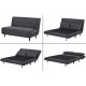 SOFA ROZKŁADANA SMART MULTIFUNCTION SZTRUKS SZARA