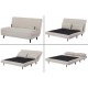 SOFA ROZKŁADANA SMART MULTIFUNCTION SZTRUKS BEŻOWA
