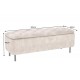 ŁAWKA EN VOGUE 120X45 CM WELUR BEŻOWA