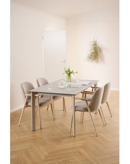 STÓŁ PALERMO 160X90 CM SZARA CERAMIKA