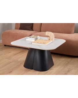 STOLIK KAWOWY SALINAS BIAŁA CERAMIKA 80X80 CM