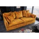 SOFA 3-OSOBOWA HEAVEN 210X105 CM MUSZTARDOWY WELUR 