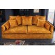 SOFA 3-OSOBOWA HEAVEN 210X105 CM MUSZTARDOWY WELUR 